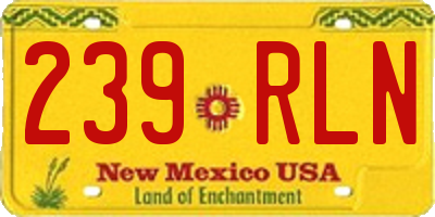 NM license plate 239RLN
