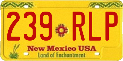NM license plate 239RLP