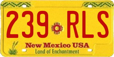 NM license plate 239RLS