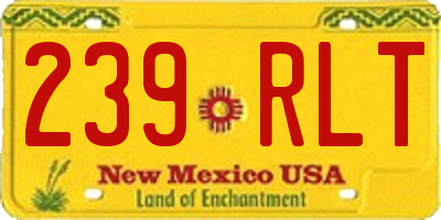 NM license plate 239RLT