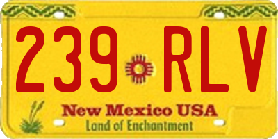 NM license plate 239RLV