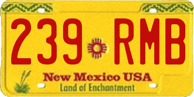 NM license plate 239RMB