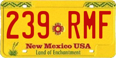 NM license plate 239RMF