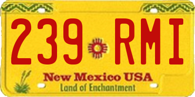 NM license plate 239RMI