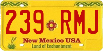 NM license plate 239RMJ