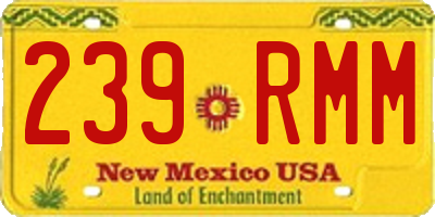 NM license plate 239RMM