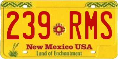 NM license plate 239RMS