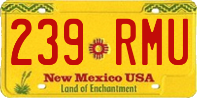 NM license plate 239RMU