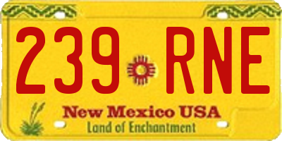 NM license plate 239RNE