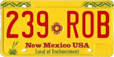 NM license plate 239ROB