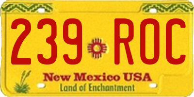 NM license plate 239ROC