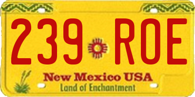 NM license plate 239ROE