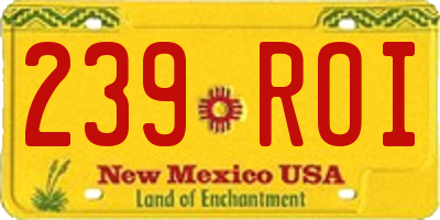 NM license plate 239ROI
