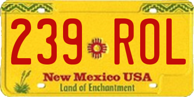NM license plate 239ROL
