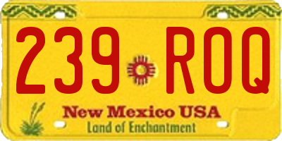 NM license plate 239ROQ