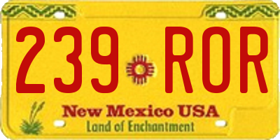 NM license plate 239ROR