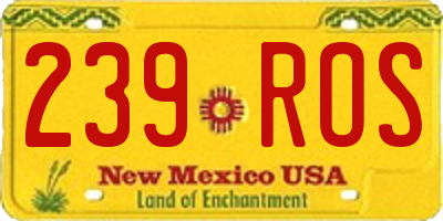 NM license plate 239ROS