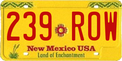 NM license plate 239ROW
