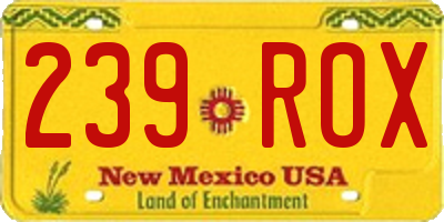 NM license plate 239ROX