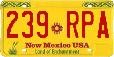 NM license plate 239RPA