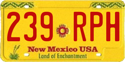 NM license plate 239RPH