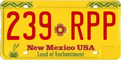 NM license plate 239RPP