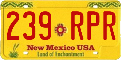 NM license plate 239RPR