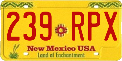 NM license plate 239RPX