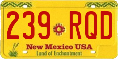 NM license plate 239RQD
