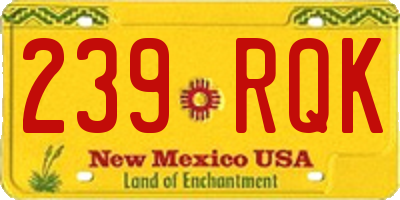 NM license plate 239RQK