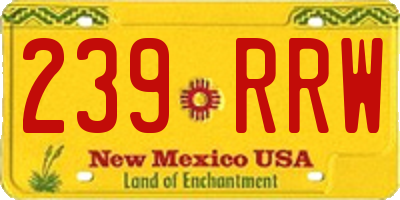 NM license plate 239RRW