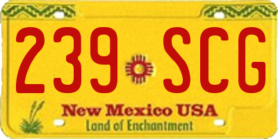 NM license plate 239SCG