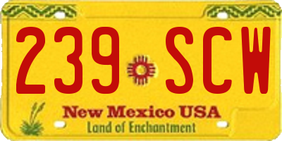 NM license plate 239SCW