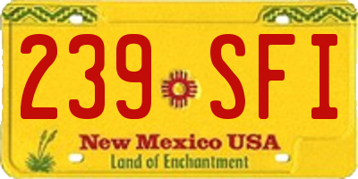 NM license plate 239SFI