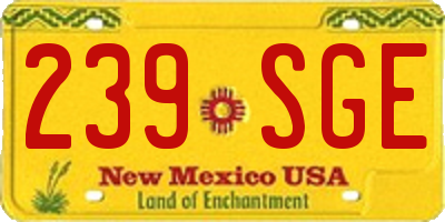 NM license plate 239SGE