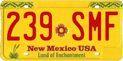 NM license plate 239SMF
