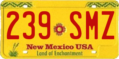 NM license plate 239SMZ