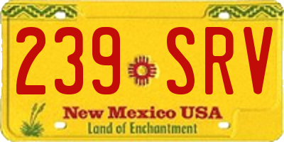 NM license plate 239SRV