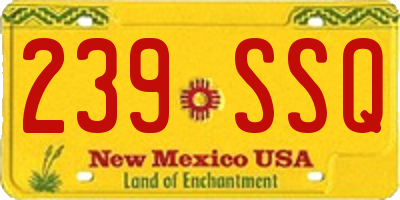 NM license plate 239SSQ