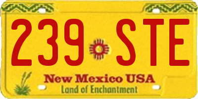 NM license plate 239STE