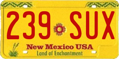NM license plate 239SUX