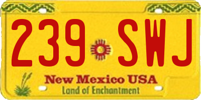 NM license plate 239SWJ