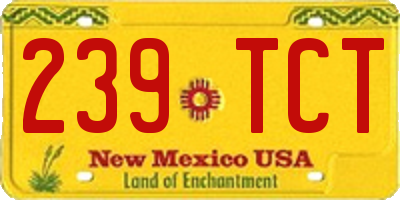 NM license plate 239TCT