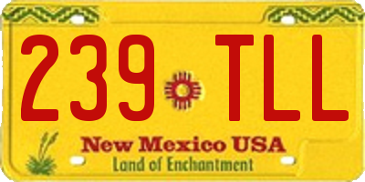 NM license plate 239TLL