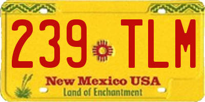 NM license plate 239TLM