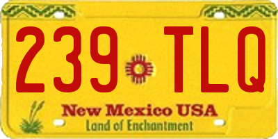 NM license plate 239TLQ