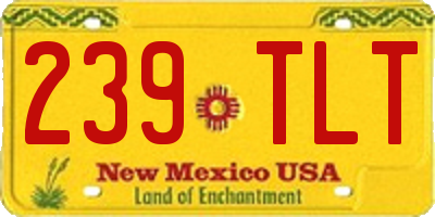 NM license plate 239TLT