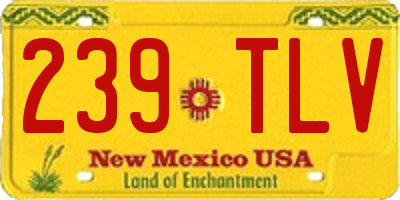 NM license plate 239TLV