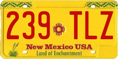 NM license plate 239TLZ