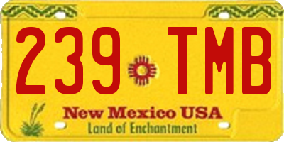NM license plate 239TMB